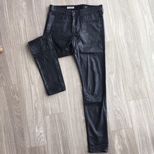 AG Black Waxed Jeans
